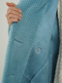 Шуба из шерсти экошуба, SilverFox (арт. 2323)