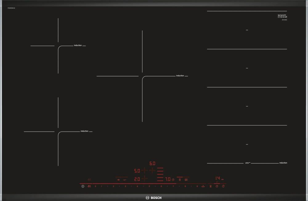 Встраиваемая индукционная панель BOSCH PXV875DC1E Serie 8