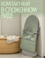 Шезлонг-качалка для новорожденного с 0 Bubago Mono оливковый