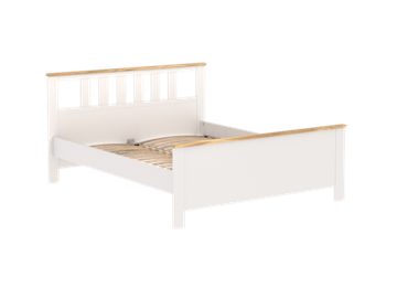 САГА кровать двойная 160х200, габариты: 173.6х208.7х100.7 см, белый/ясень