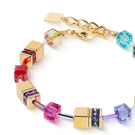 Браслет Coeur de Lion Multicolour Rainbow-Gold 3015/30-1535