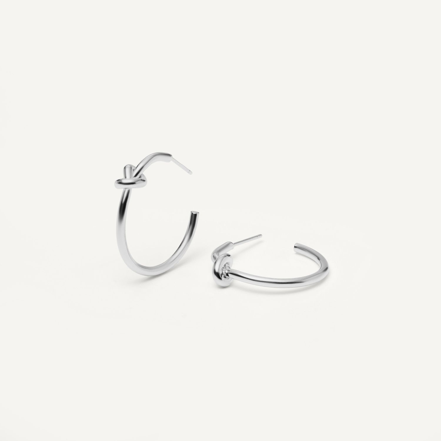 Серьги Knot Hoop – Silver