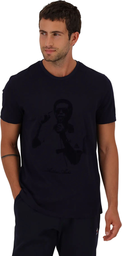 Мужская теннисная футболка Le Coq Heritage Tee No.2 FW22 - sky capitan