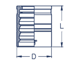 Муфта DN 20 1SN/2SN/2SC (с зачисткой)