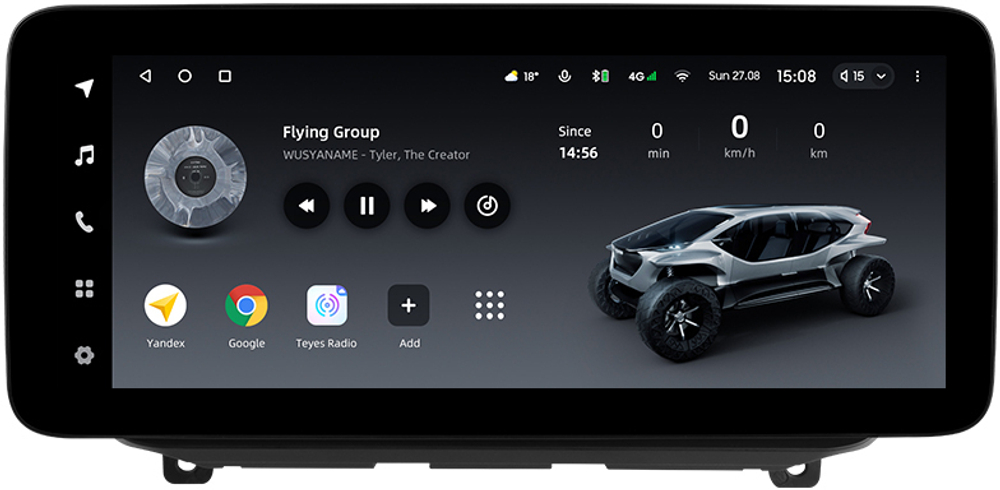 Магнитола для Hyundai Santa Fe 4 2018-2020 - Teyes LUX ONE ROUND монитор 12.3", Android 10, ТОП процессор, CarPlay, 4G SIM-слот