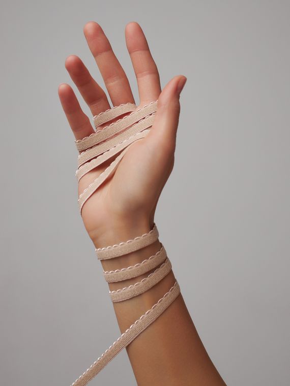 775 641/8 ОПТ Резинка отделочная Lauma Fabrics, 8 мм, бежевый 775