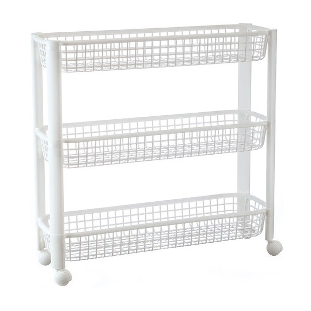 Полка узкая на колёсах (3 секции)