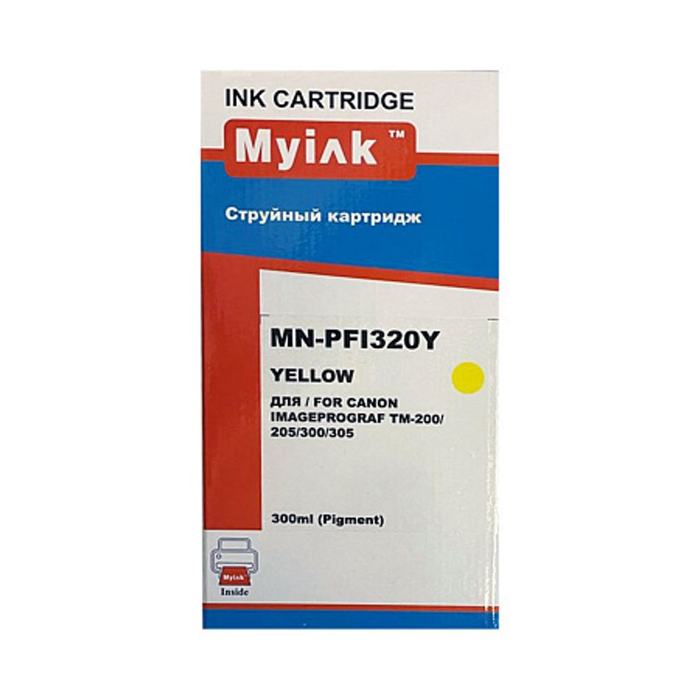 Картридж MyInk, аналог CANON PFI-320Y для TM-200/205/300/305 Yellow (300ml, Pigment)