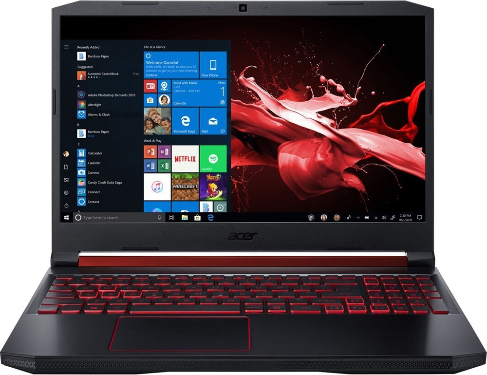 Ноутбук Acer AN515-54-75NV Nitro  15.6'' FHD(1920x1080) IPS/Intel Core i7-9750H 2.60GHz Hexa/12GB+1TB SSD/GF RTX2060 6 GB/WiFi/BT/1.0MP/4cell/2,2 kg/W10/1Y/BLACK