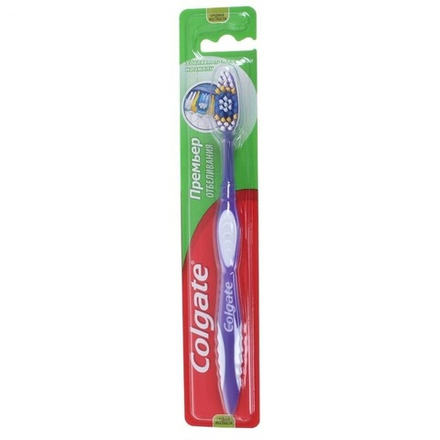 Colgate Щетка зубная Премьер отбеливания, средняя жесткость