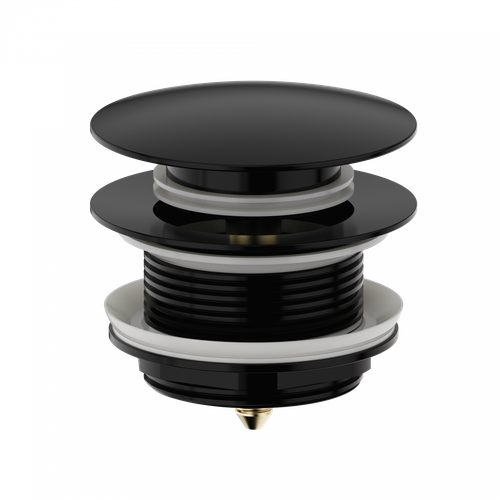 Донный клапан для ванны 1 1/2 WONZON & WOGHAND, Черный матовый (WW-SS105-MB)