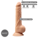 Реалистичный фаллоимитатор SilexD Model 1 (20,5*4,5) с двойной плотностью, светло-бежевый