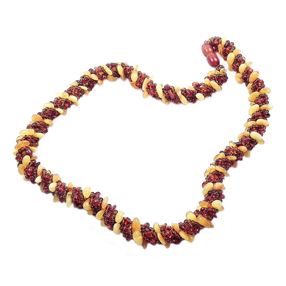 Бусы "Фуршет" янтарь