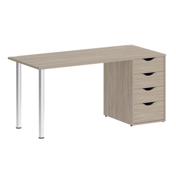 Home Office Стол письменный VR.SP-3-158.4 Дуб Аттик/Хром 1580*720*750