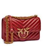 Кожаная сумка-мессенджер LOVE ONE MINI DC Pinko - красный(100074 A0GK)