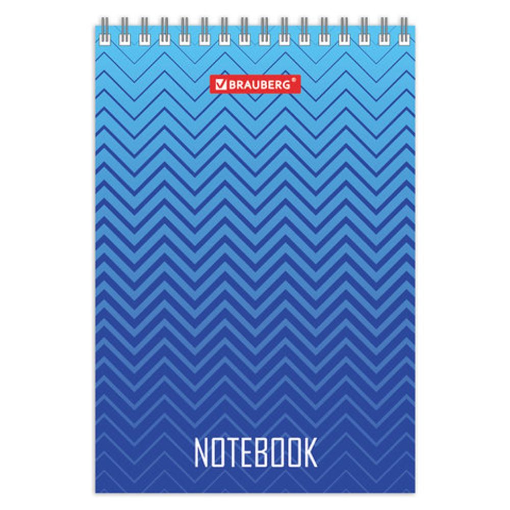 Блокнот МАЛЫЙ ФОРМАТ (97х145 мм) А6, 80 л., гребень, картон, клетка, BRAUBERG, "Геометрия", 129834