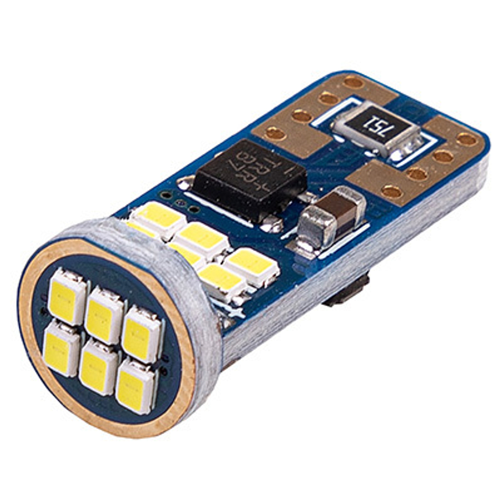 Лампа светодиодная 12/24V 5W без цоколя белый 18 SMD (габариты, повт.поворотника) обманка 2 шт. Skyway
