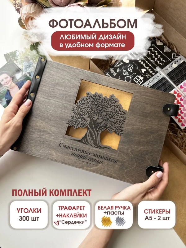 Фотоальбом семейный большой на свадьбу 10х15