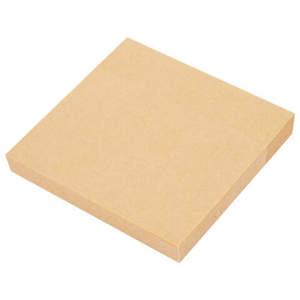 Блок самоклеящийся крафтовая бумага (стикеры) BRAUBERG KRAFT, 76х76 мм, 100 листов, 115203