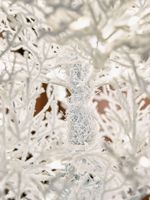 Искусственная белая елка с гирляндой встроенной «Normandia» Нормандия (коралловые ветки) от 2,1 м до 2,4 м