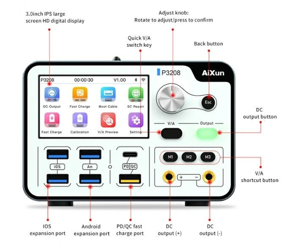 Блок питания Aixun P3208