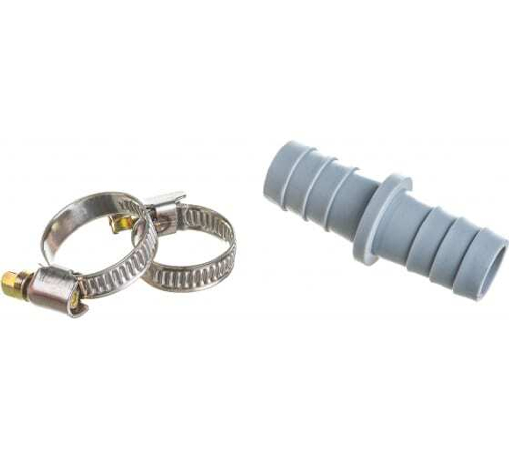 СОЕДИНИТЕЛЬ MASTERPROF 19/19 В КОМПЛЕКТЕ С ХОМУТАМИ ДЛЯ СЛИВНЫХ ШЛАНГОВ MP-У ИС.