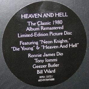 Black Sabbath / Heaven And Hell (Picture Disc)(LP)
