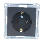 Розетка с з/к Schneider Electric Atlas Design карбон