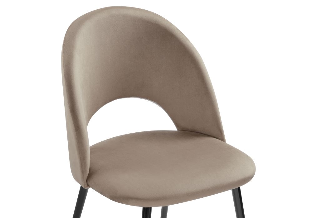 Стул на металлокаркасе Ирре светло-коричневый / черный глянец