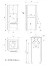 Отопительная печь Вертикаль керамика