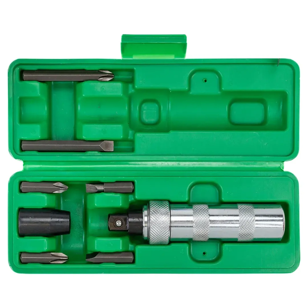 Отвертка ударная с набором бит, 8пр. RockFORCE RF-5064D