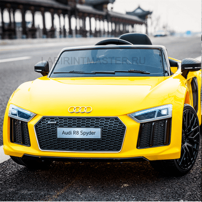 Детский электромобиль "AUDI R8" 6V, желтый