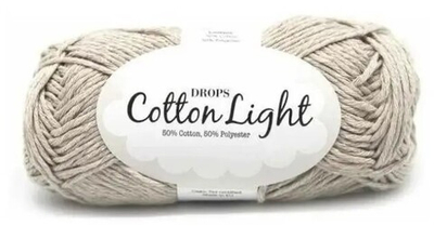 Пряжа Cotton Light Drops цв. серый