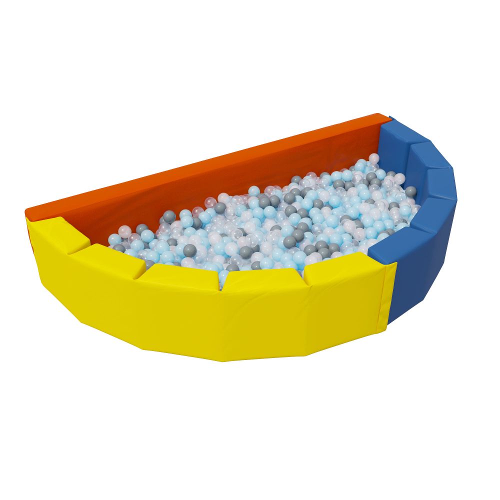 Сухой бассейн Romana «Ломтик» (стандартный), 300 шариков (Серый микс)