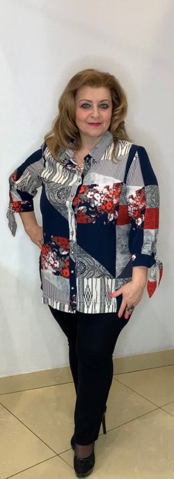 Цветная тонкая рубашка