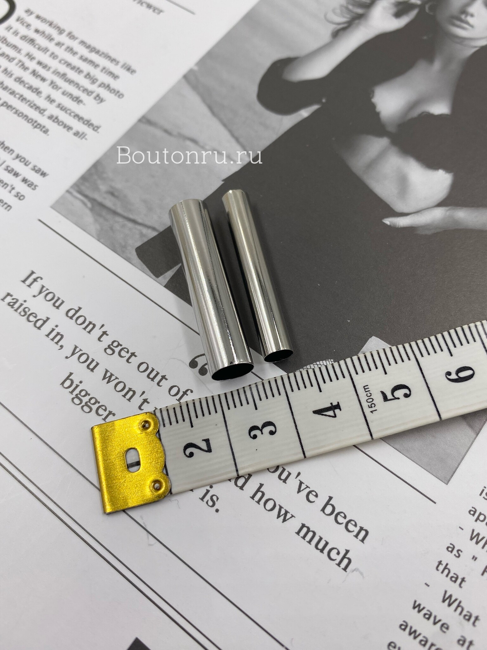 Трубочки для макраме серебристые