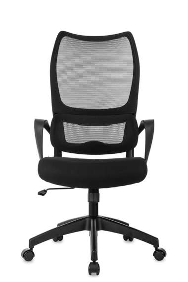 Кресло руководителя Бюрократ Sigma 2 черный сетка/ткань крестов. пластик