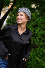 Пилотка трикотаж кружева