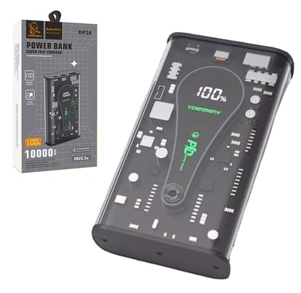 Портативный аккумулятор DENMEN DP28 10000 mAh (черный)