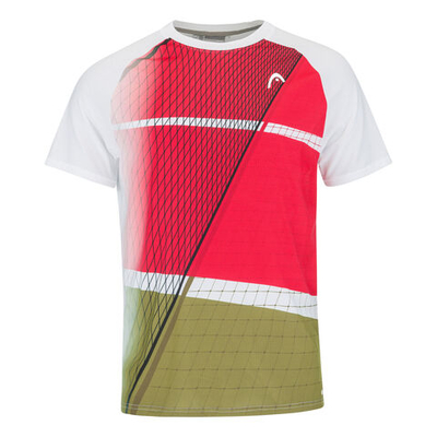 Мужское теннисное поло HEAD Performance MC T-Shirt Men - Olive, Multicoloured