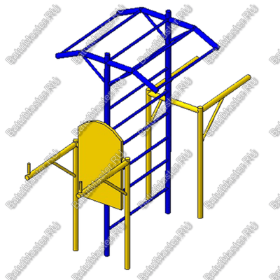 ШВЕДСКАЯ СТЕНКА С БРУСЬЯМИ И ТУРНИКОМ