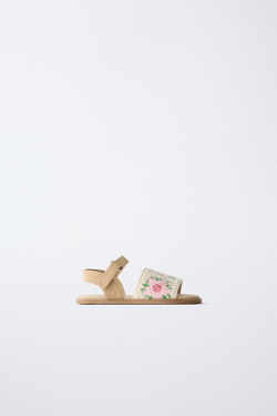 ZARA САНДАЛИИ-БОСОНОЖКИ КРЮЧКОМ, РАЗНОЦВЕТНЫЙ