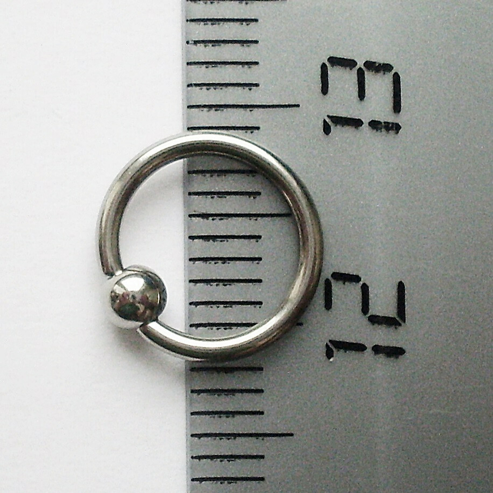 Кольцо сегментное 8 мм с шариком 3 мм (для пирсинга). Медицинская сталь.