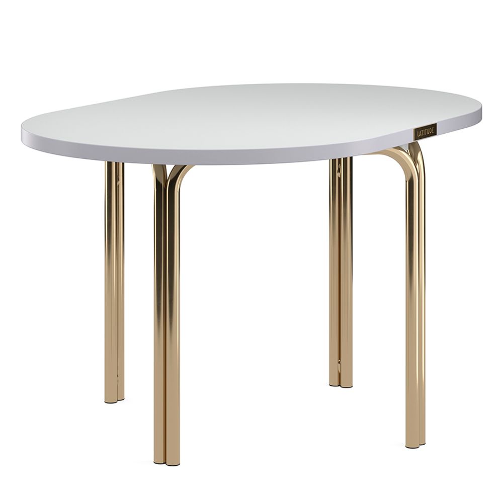 Столик кофейный Ror, 75х50 см, латунь/серый