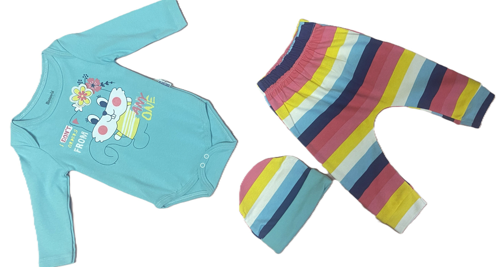 Комплект на девочку турецкий из хлопка на рост 62-68,68-74 см