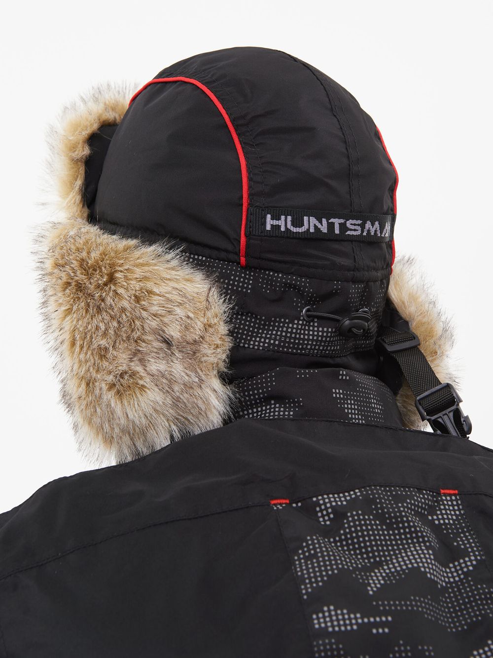 Шапка ушанка зимняя Reflect ткань Reflex Membrane цвет Чёрный иск. мех Волк