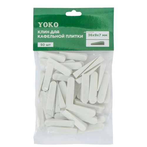 Клин для кафельной плитки 36х9х7 мм 50 шт YOKO