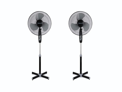 Вентилятор (набор 2шт) напольный SA-10BK (черный с серым)