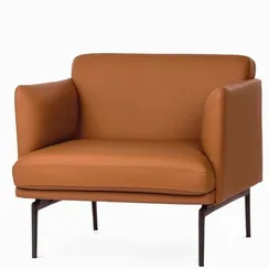 Кресло Bisq, коричневвая кожа