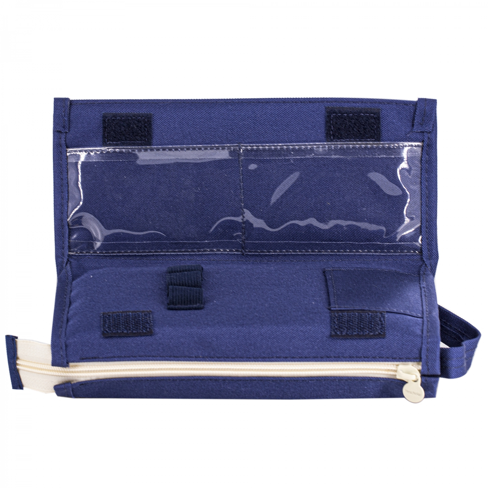 Пенал - косметичка Alingar, ткань, молния, 2 отделения, 2 боковых кармана, липучка, петля, 200 х 90 х 45 мм, "LA LAKERS 23", микс (син, черн, бирюз)